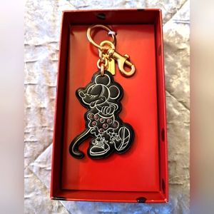 Disney Minnie Mouse Coach leather keychain
